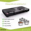 Brock EP 200 BK Elektrische kookplaat met twee pitten, 2500 W, zwart