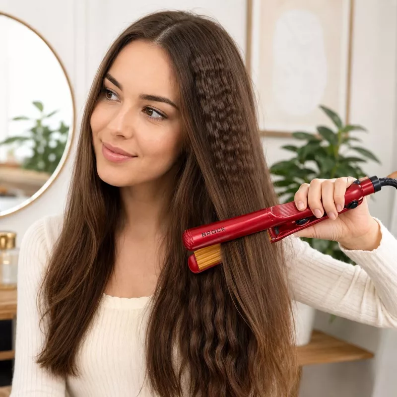 Brock HC 2001 RD keramische haarcrimper 25 W, rood