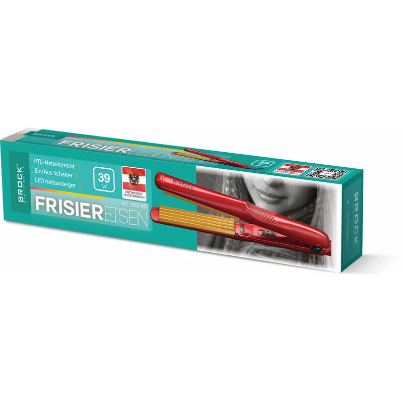Brock HC 2001 RD keramische haarcrimper 25 W, rood