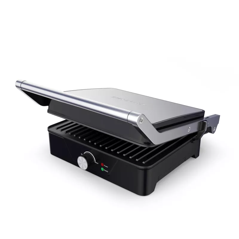 Brock HCG 5000 SS elektrische contactgrill 2000W, zwart/staal