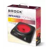 Brock HPI 3001 BK enkelvoudige kookplaat 1200W, 17,7 cm, zwart