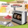 Brock MG 1601 SS vleesmolen 1400W, rood/staal
