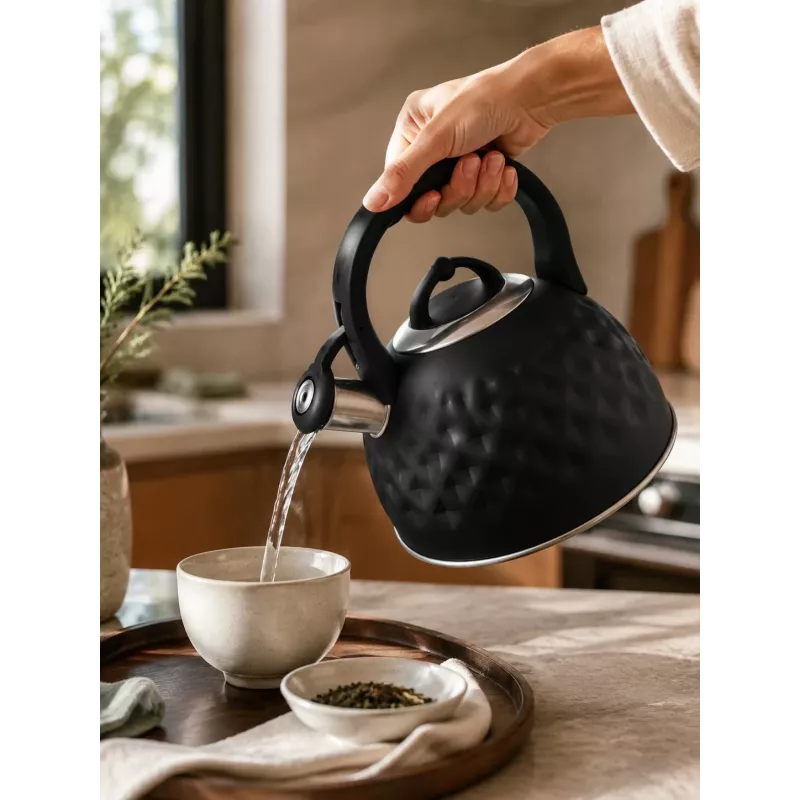 Brock MWK 002 BK La Cuisinette waterkoker 2,7L zwart/roestvrij staal