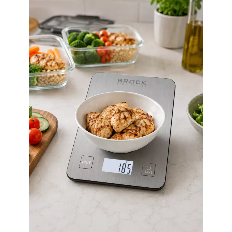 Brock SKS 1009 digitale keukenweegschaal met LED-display
