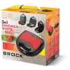 Brock SSM 2003 RD 3-in-1 sandwichmaker, wafelijzer en grill, 750 W, zwart/rood