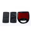 Brock SSM 2003 RD 3-in-1 sandwichmaker, wafelijzer en grill, 750 W, zwart/rood