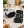 Brock SSM 2004 SS 3-in-1 sandwich-, wafel- & notengebakmaker, 750W, zwart/roestvrij staal