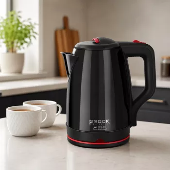 Brock WK 5518 BK elektrische waterkoker 2,0L 1500W zwart met 360° draadloze basis