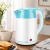 Brock WK 5521 WH elektrische waterkoker 1,8L 1500W wit/blauw met 360°-basis