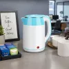Brock WK 5521 WH elektrische waterkoker 1,8L 1500W wit/blauw met 360°-basis