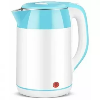 Brock WK 5521 WH elektrische waterkoker 1,8L 1500W wit/blauw met 360°-basis