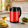 Brock WK 5522 RD elektrische waterkoker 1,8L 1500W zwart/rood met 360° basis