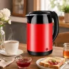 Brock WK 5522 RD elektrische waterkoker 1,8L 1500W zwart/rood met 360° basis