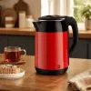 Brock WK 5522 RD elektrische waterkoker 1,8L 1500W zwart/rood met 360° basis