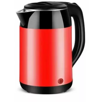 Brock WK 5522 RD elektrische waterkoker 1,8L 1500W zwart/rood met 360° basis