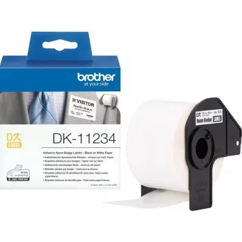 Brother DK-11234 voorgestanste witte papieretikettenrol – 60mm x 86mm, 600 etiketten, permanente lijm, thermisch direct printen, voor QL-serie