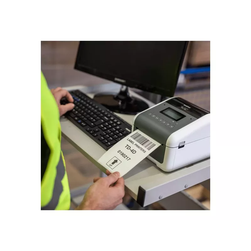 Brother TD-4455DNWB Desktop-labelprinter, 4 in, 203 dpi, LAN/Bluetooth/Wi-Fi