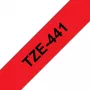 Brother TZe-441 gelamineerde labeltape 18mm rood op zwart 8m