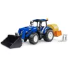 BRUDER New Holland T5.120 tractor met voorlader, laadbak en vorken 1:16