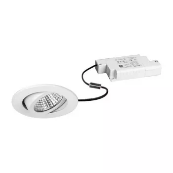 Brumberg 39353073 DAMITA LED-plafondspot rond wit 6W 230V IP65 kantelbaar fase-afsnijding dimbaar 3000K warmwit