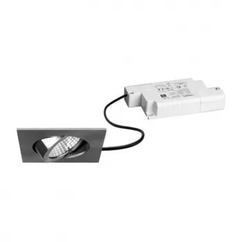 BRUMBERG 39365153 LED-inbouwspot-set BB05 vierkant nikkel mat 6W 230V fase-aan-/afsnijding dimbaar 3000K 450lm 38° kantelbaar