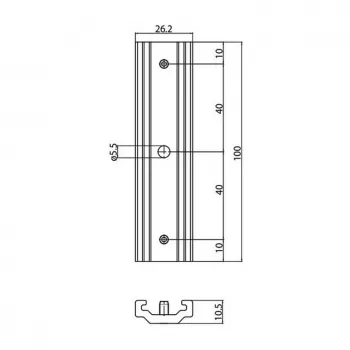 BRUMBERG 87116070 mechanische connector voor ONETRACK DALI 3-fase rail, buiten, wit