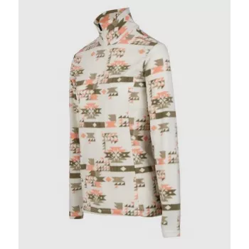 BRUNOTTI dames Misma-Print fleece trui - XL - Arctic Desert Flower