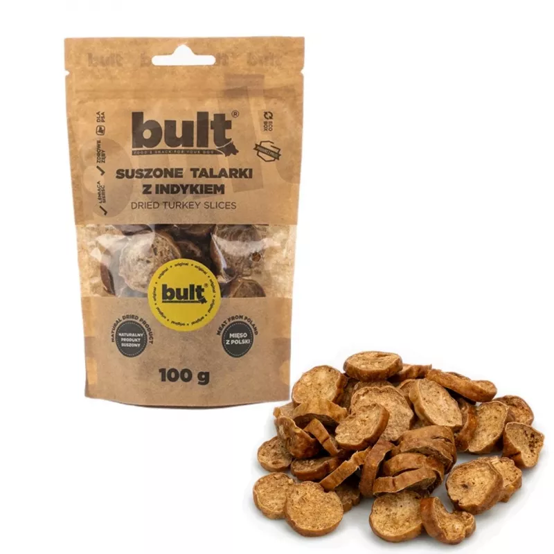 BULT gedroogde kalkoenreepjes hondensnack 100 g – graanvrije, eiwitrijke trainingssnack
