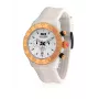 BULTACO H1PW43C-CW1 dames analoog quartz horloge 43mm witte leren band