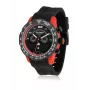 BULTACO MAN H1PO48C-SB2 48mm quartz analoog horloge zwarte wijzerplaat leren band