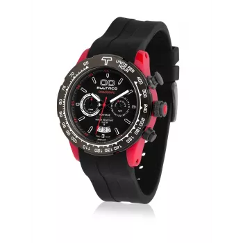 BULTACO HEREN H1PR43C-CB1 43mm analoog quartz horloge zwart leer