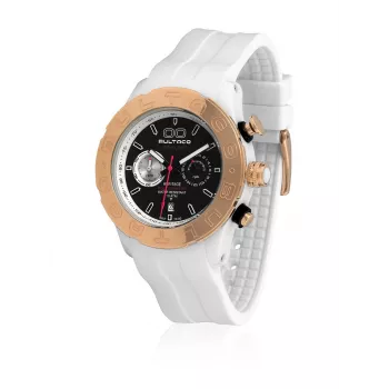 BULTACO MAN Heritage chronograaf horloge H1PW43C-CB1 43mm zwarte wijzerplaat leren band