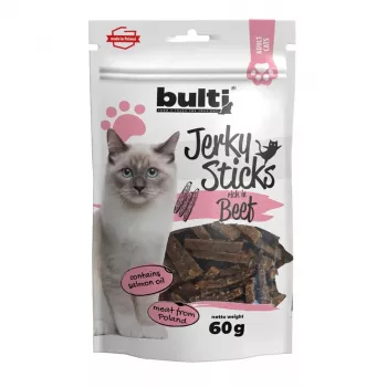 BULTI Jerky Sticks rijk aan rundvlees kattenlekkernijen 60g