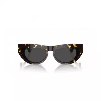 Burberry BE4422U410687 dames-zonnebril - vierkant transparant grijs montuur, donkergrijze glazen, 58 mm