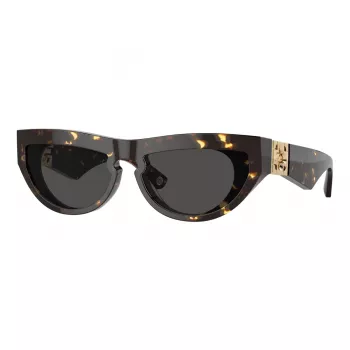 Burberry BE4422U410687 dames-zonnebril - vierkant transparant grijs montuur, donkergrijze glazen, 58 mm