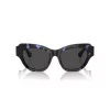 Burberry BE4423-411187 dames zonnebril, transparant grijs montuur, grijs verloopglazen, 52 mm