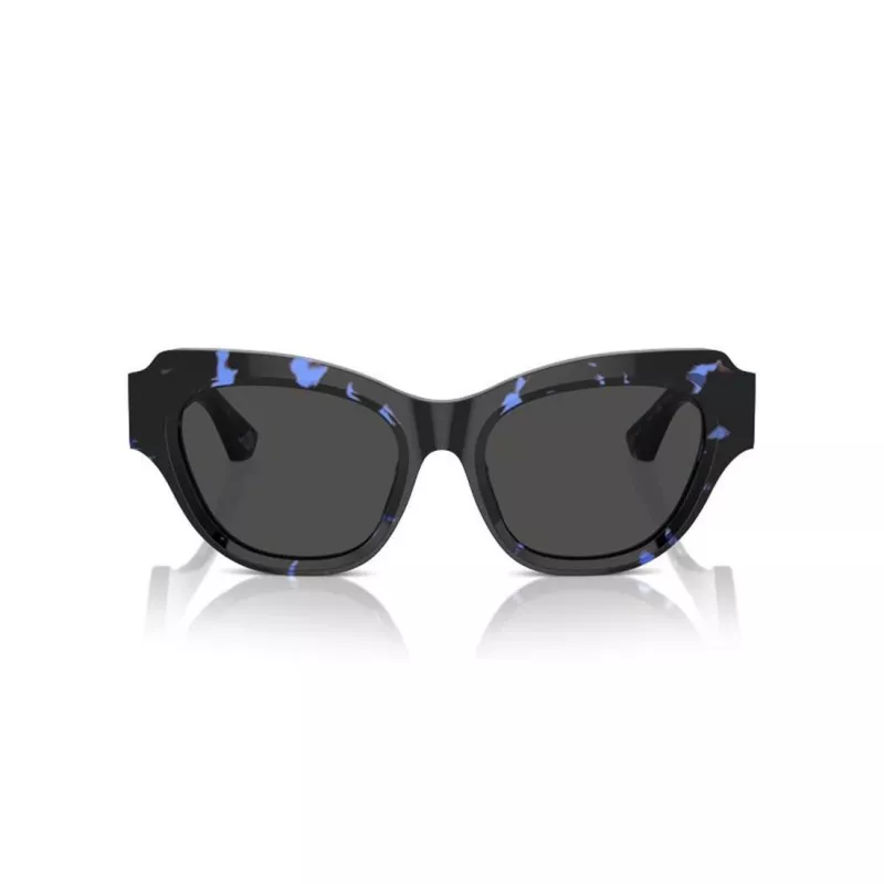 Burberry BE4423-411187 dames zonnebril, transparant grijs montuur, grijs verloopglazen, 52 mm
