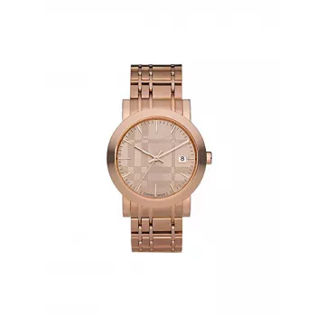 Burberry BU1864 herenhorloge 38 mm zwart leer