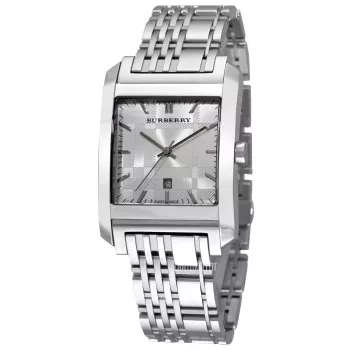 Burberry herenhorloge BU1567 33mm edelstaal zilveren wijzerplaat