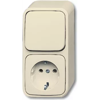 BUSCH-JAEGER Duro 2000 AP Schuko stopcontact, opbouw, 1-voudig, alpinwit