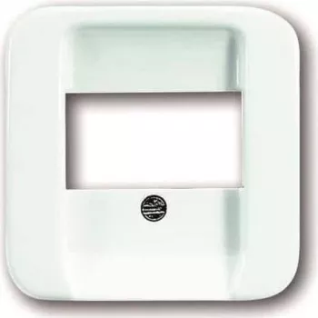 Busch-Jaeger future linear centraalplaat met klepdeksel voor SCHUKO-stopcontact, studiowit 2CKA001724A1705