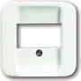 Busch-Jaeger future linear centraalplaat met klepdeksel voor SCHUKO-stopcontact, studiowit 2CKA001724A1705