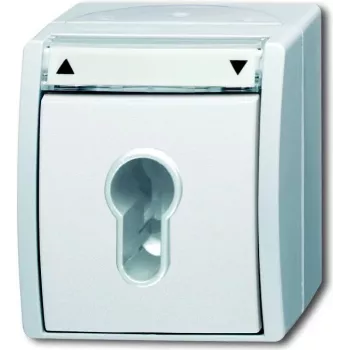 Busch-Jaeger Ocean 2712 SLW-54 opbouw SCHUKO-stopcontact, IP44, wit 2CKA001101A0924