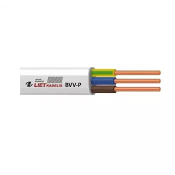 BVV-P 3x2,5 mm² witte PVC stroomkabel 50m