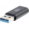 C2G USB C naar USB adapter - SuperSpeed USB adapter - 5 Gbit/s - USB-C bus naar USB-A stekker - USB 3.0 - vergoten - zwart