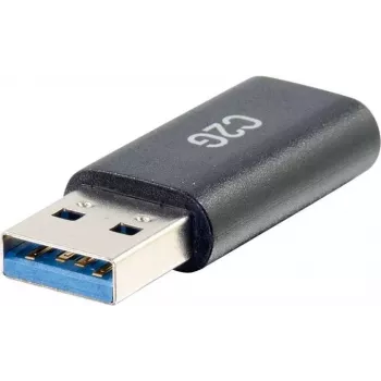 C2G USB C naar USB adapter - SuperSpeed USB adapter - 5 Gbit/s - USB-C bus naar USB-A stekker - USB 3.0 - vergoten - zwart