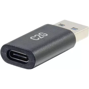 C2G USB C naar USB adapter - SuperSpeed USB adapter - 5 Gbit/s - USB-C bus naar USB-A stekker - USB 3.0 - vergoten - zwart