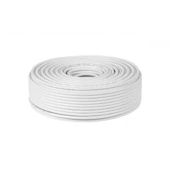 CABLETECH coaxkabel RG-6U CU 100m wit