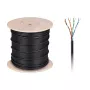 CABLETECH koperen computernetwerkkabel - UTP Cat5e twisted pair + gel, 305 m, zwart, buiten
