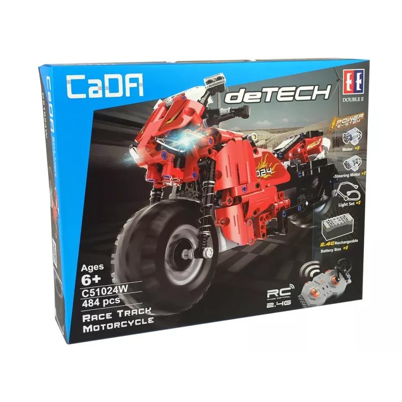 CADA bouwstenenset op afstand bediende motor 2.4G 484 onderdelen